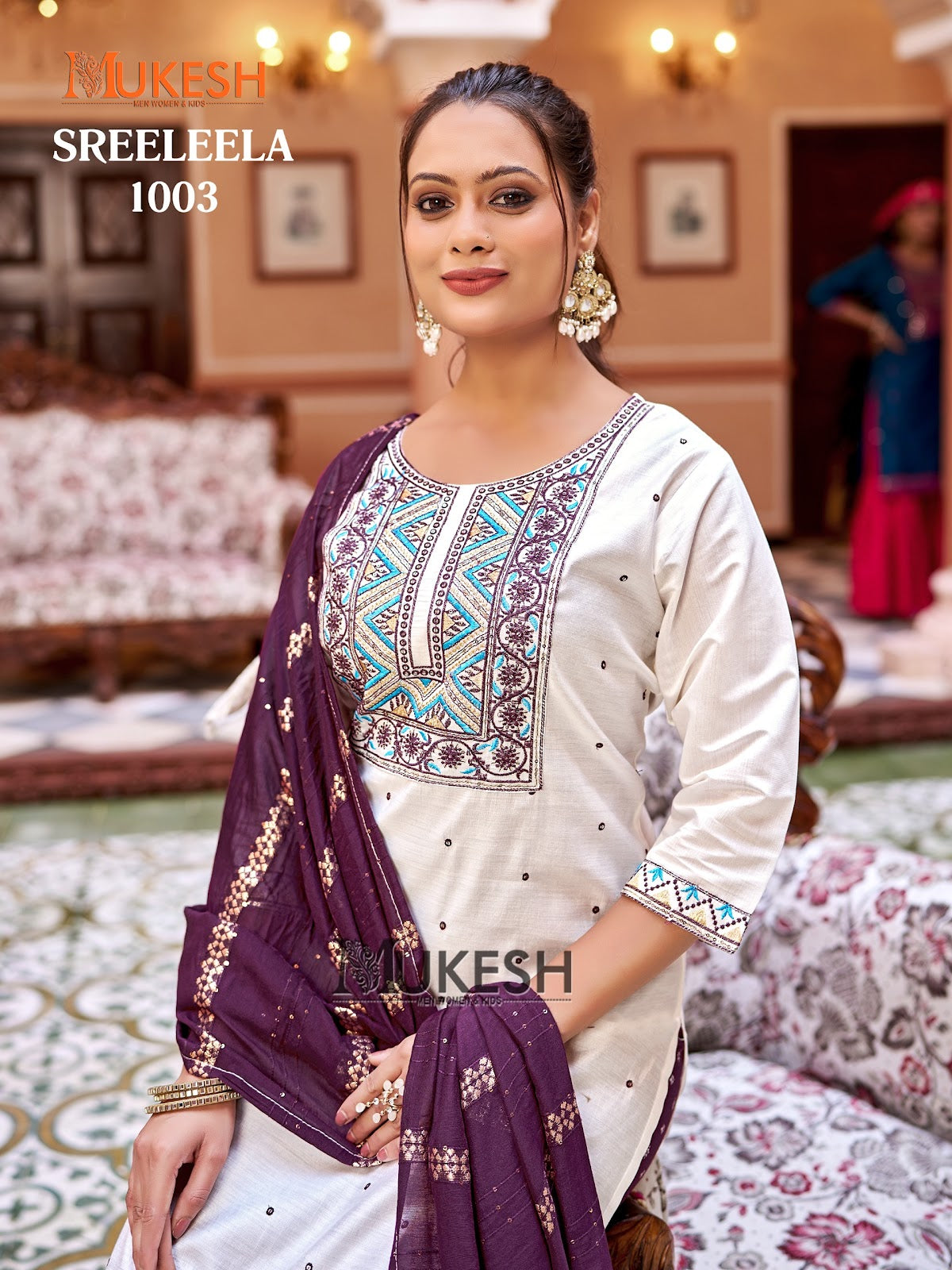 Sreeleela Mukesh Banwery Gadwal Silk Readymade Sharara Suits Exporter India