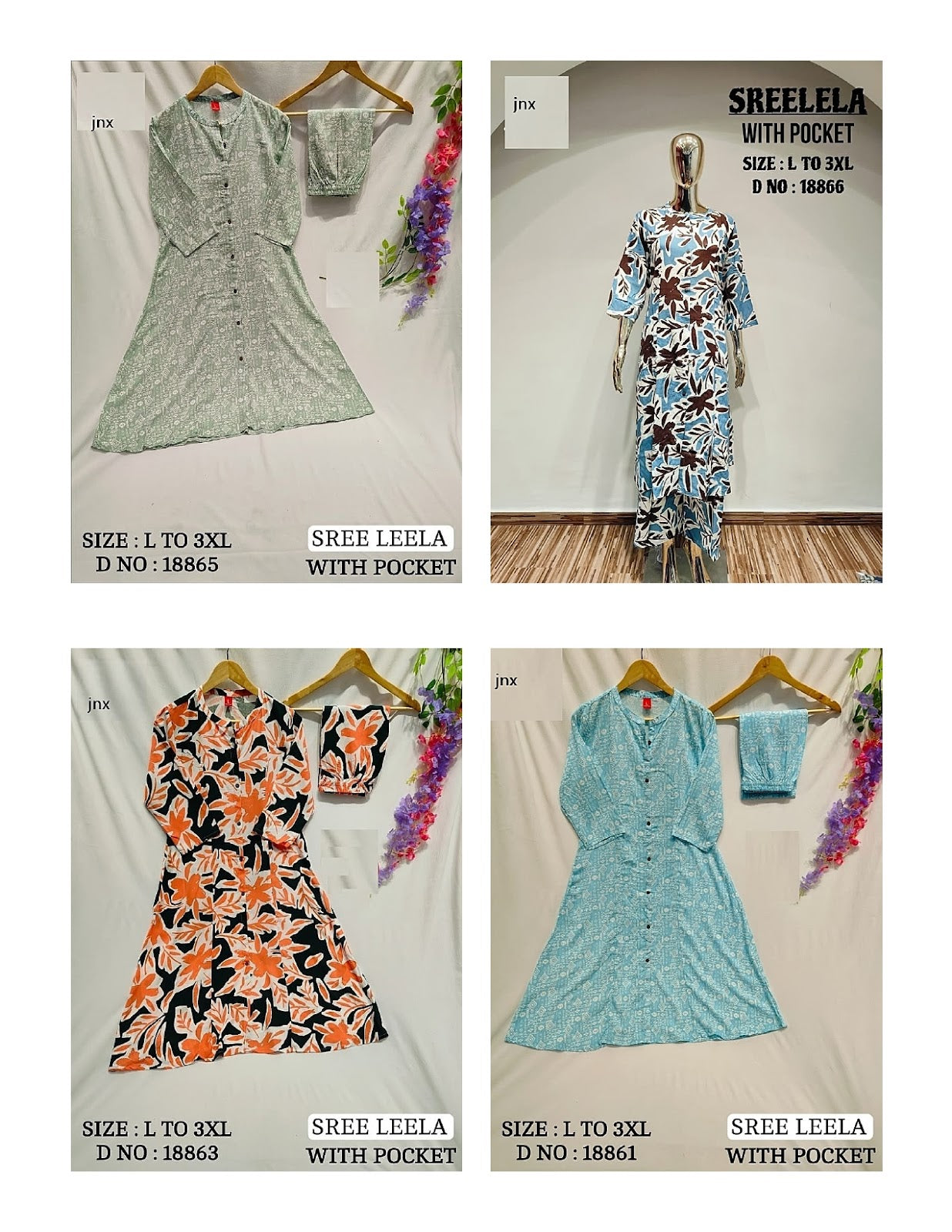 Sree Leela Jnx Rayon Kurti Pant Set Supplier