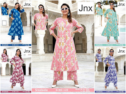Sreeleela Jnx Rayon Kurti Plazzo Set Manufacturer