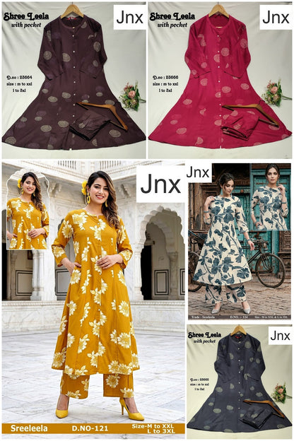 Sreeleela Jnx Rayon Kurti Plazzo Set Manufacturer