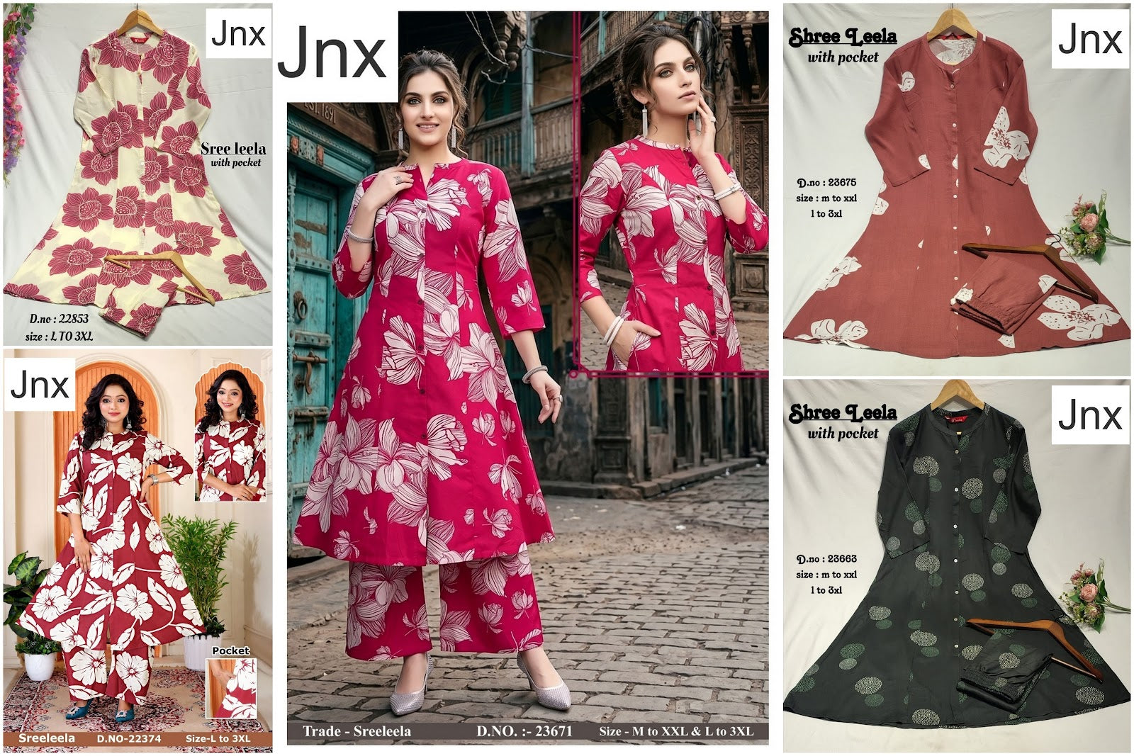 Sreeleela Jnx Rayon Kurti Plazzo Set Manufacturer