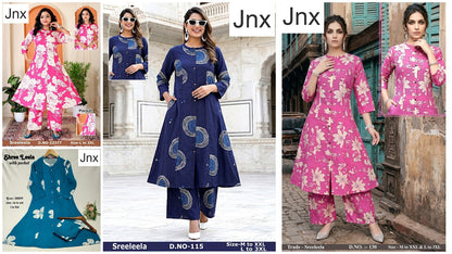 Sreeleela Jnx Rayon Kurti Plazzo Set Manufacturer