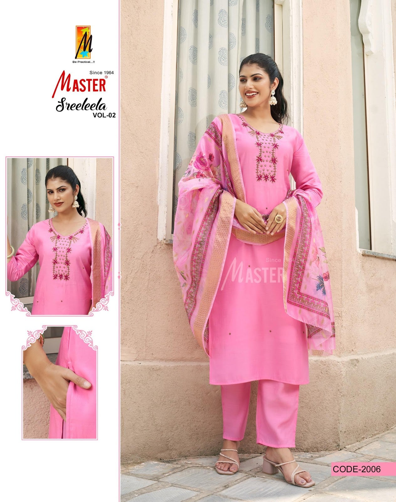 Sreeleela Vol 2 Master Roman Silk Readymade Pant Style Suits Manufacturer Ahmedabad