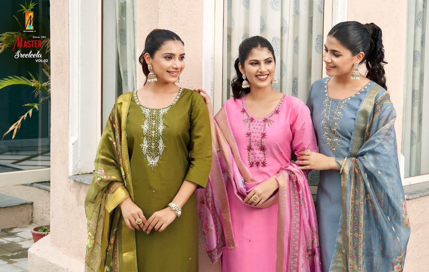 Sreeleela Vol 2 Master Roman Silk Readymade Pant Style Suits Manufacturer Ahmedabad