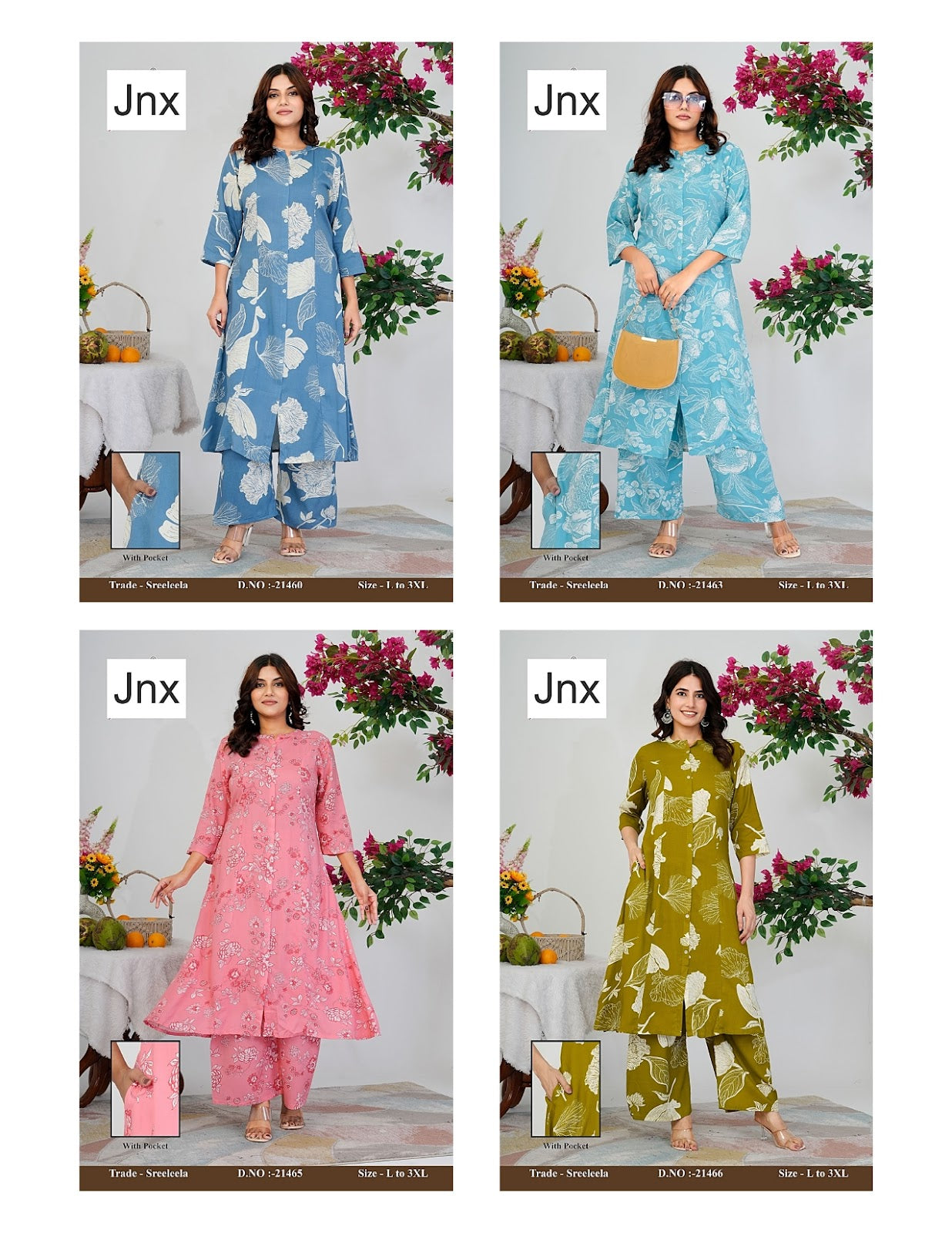 Sreelela 1310 Jnx Rayon Co Ord Set Supplier Gujarat