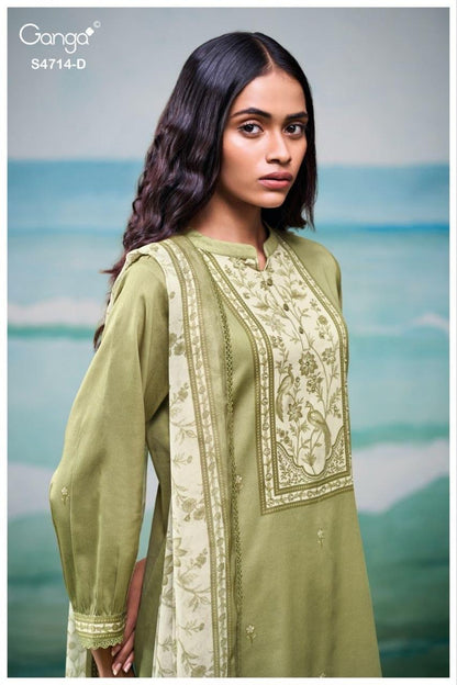 Sreelika 4714 Ganga Cotton Pant Style Suits Supplier Ahmedabad