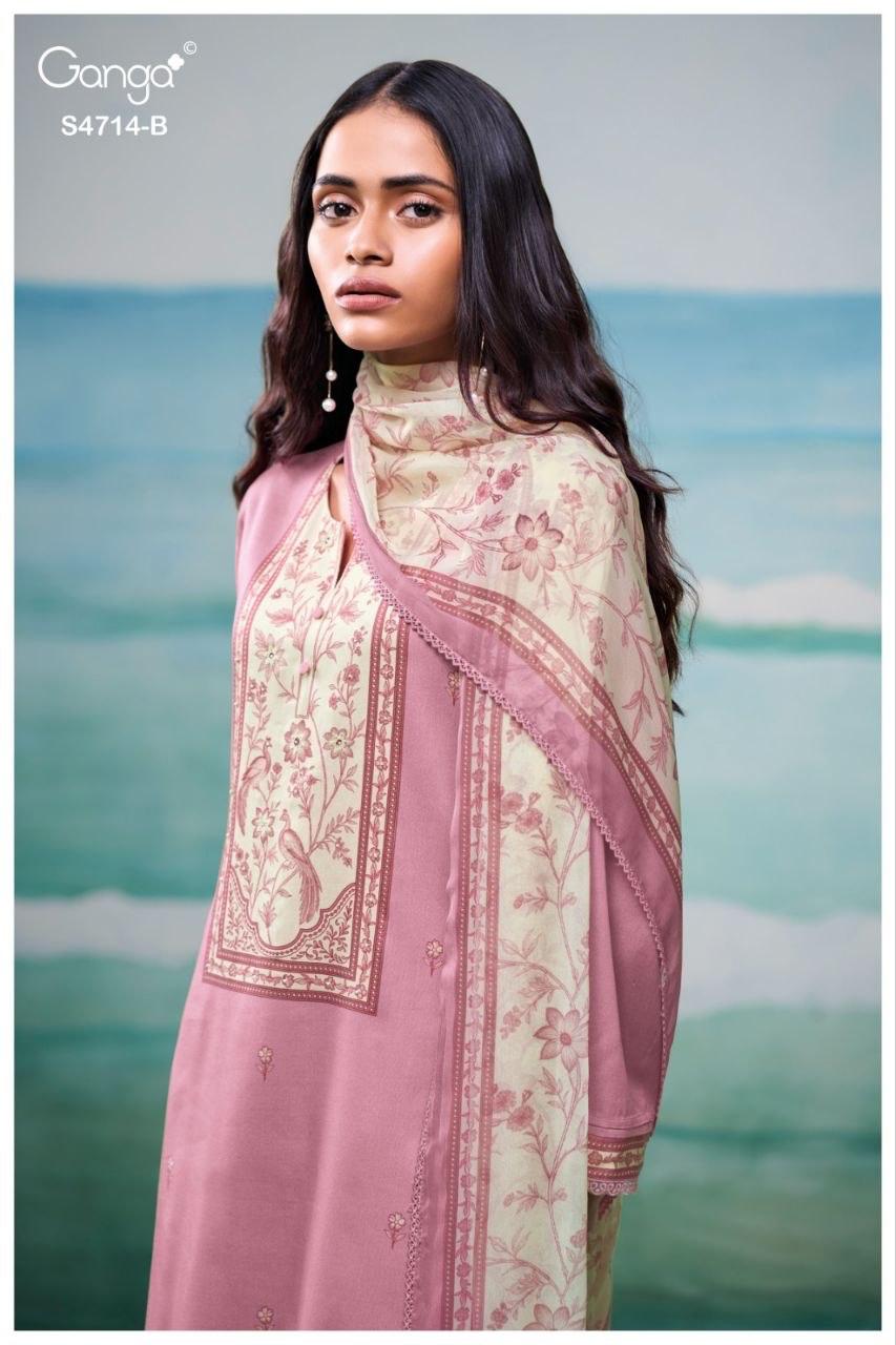 Sreelika 4714 Ganga Cotton Pant Style Suits Supplier Ahmedabad