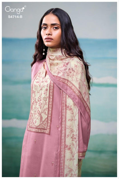 Sreelika 4714 Ganga Cotton Pant Style Suits Supplier Ahmedabad