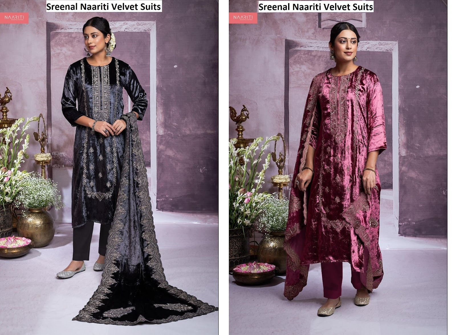 Sreenal Naariti Velvet Suits Supplier