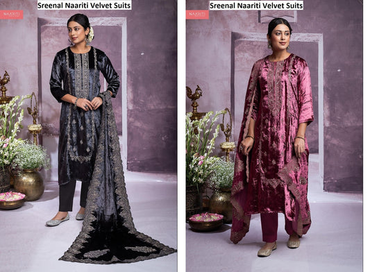 Sreenal Naariti Velvet Suits Supplier