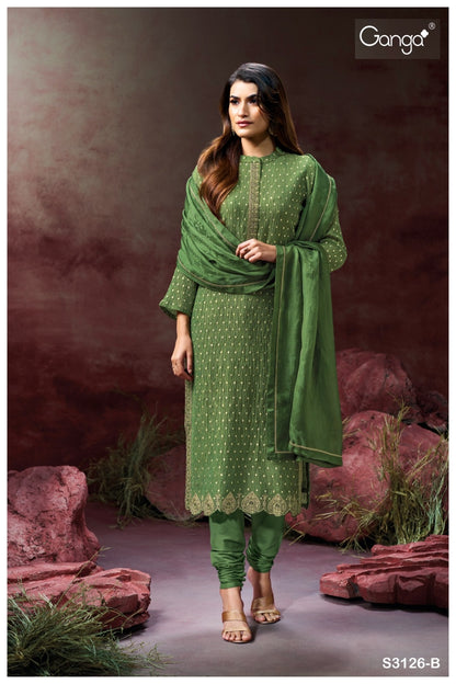 Sria 3126 Ganga Wrinkle Plazzo Style Suits Wholesale