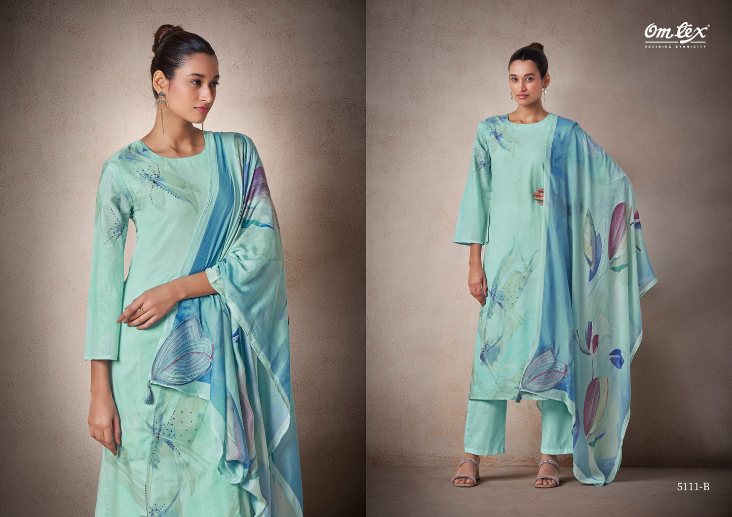 Srija Omtex Linen Pant Style Suits Supplier Gujarat
