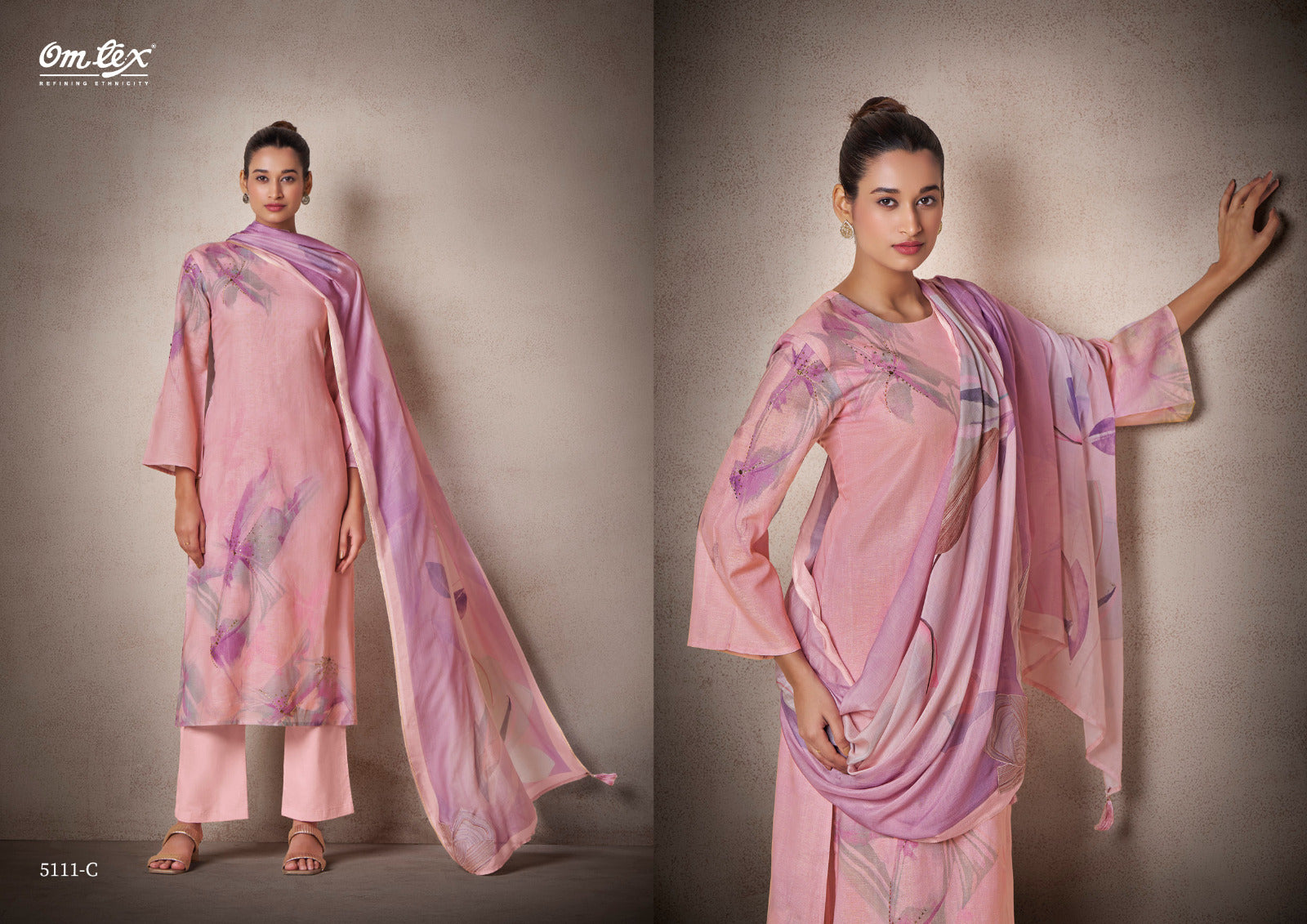 Srija Omtex Linen Pant Style Suits Supplier Gujarat