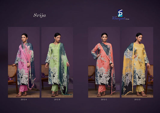 Srija Sargam Prints Cotton Pant Style Suits Wholesaler Ahmedabad