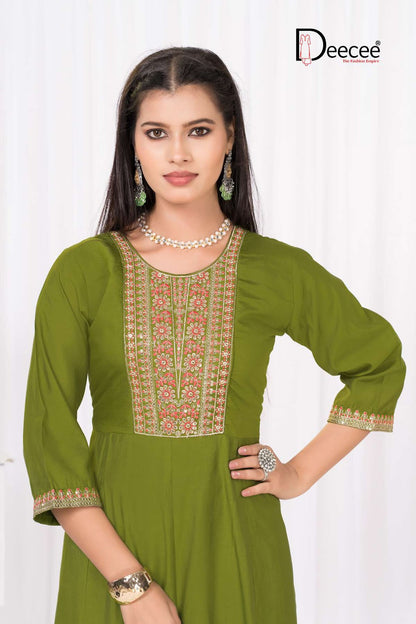 Sringar Deecee Roman Silk Anarkali Kurtis Wholesale
