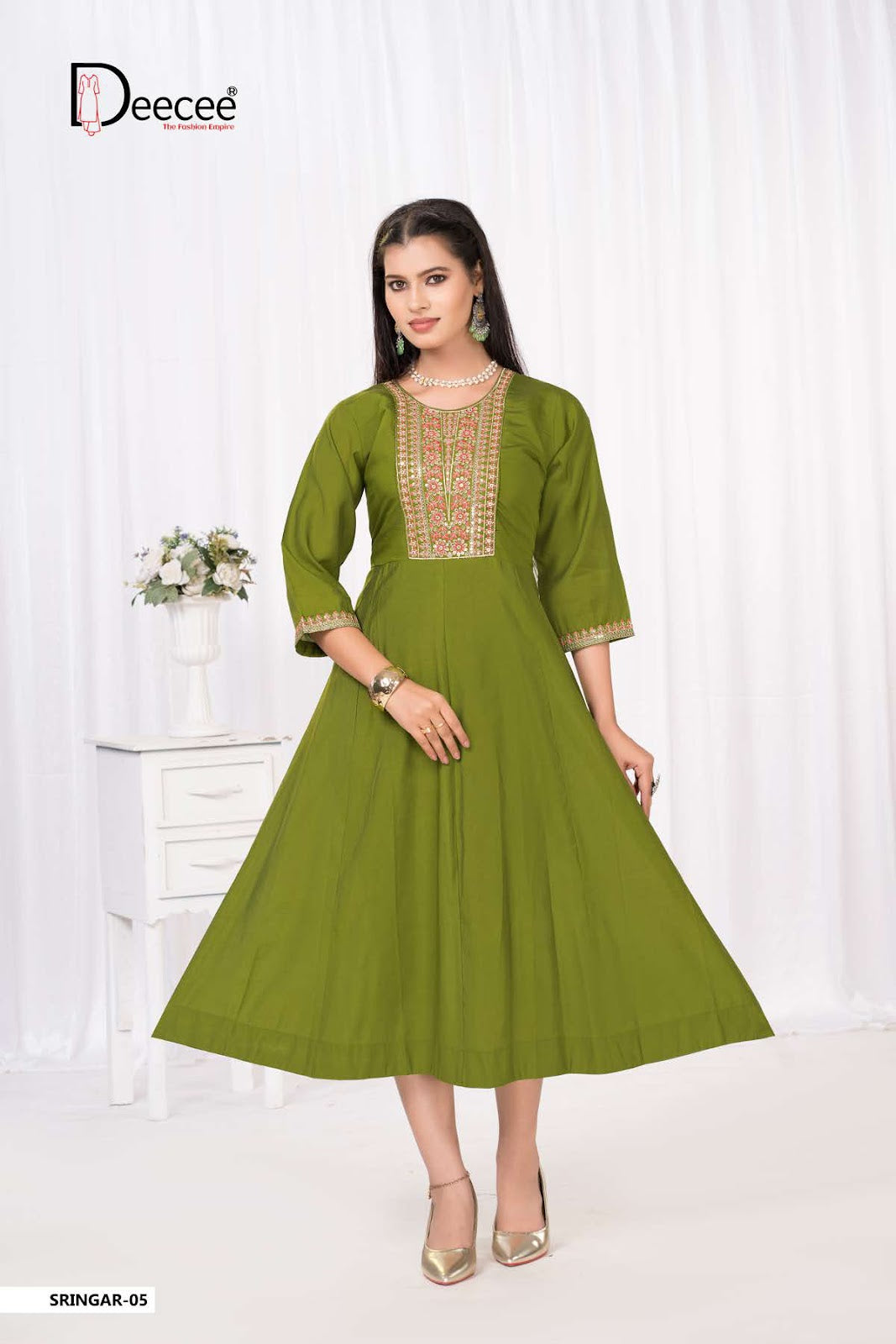 Sringar Deecee Roman Silk Anarkali Kurtis Wholesale