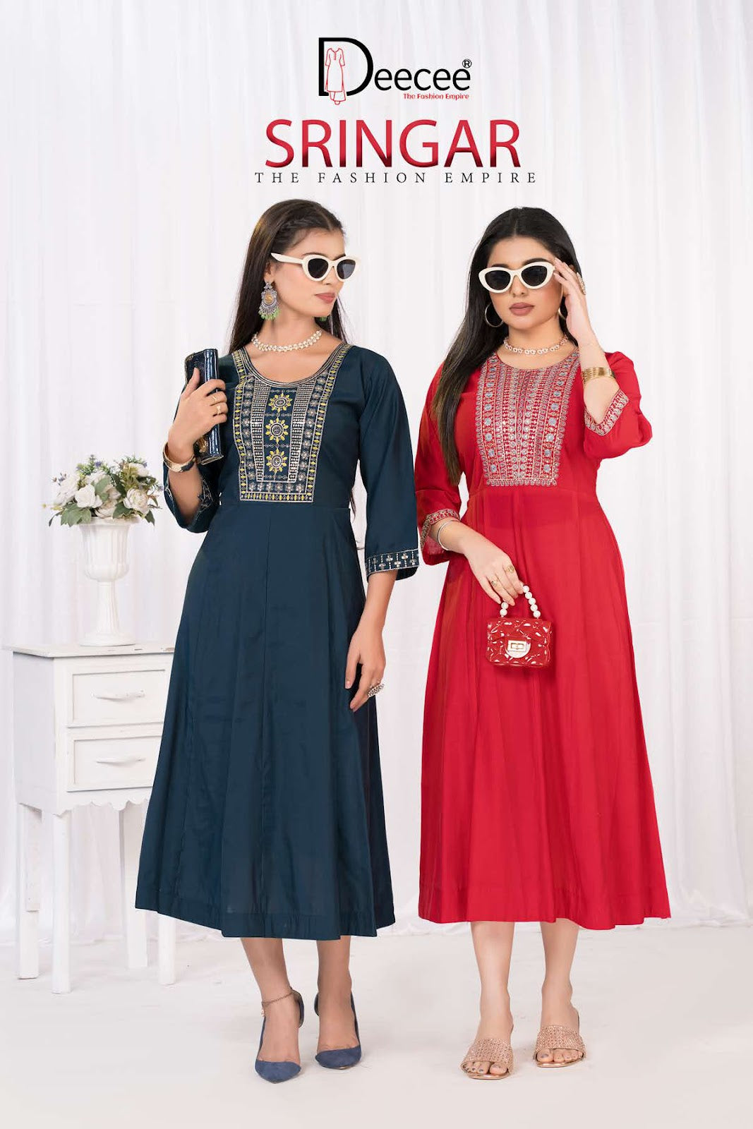 Sringar Deecee Roman Silk Anarkali Kurtis Wholesale