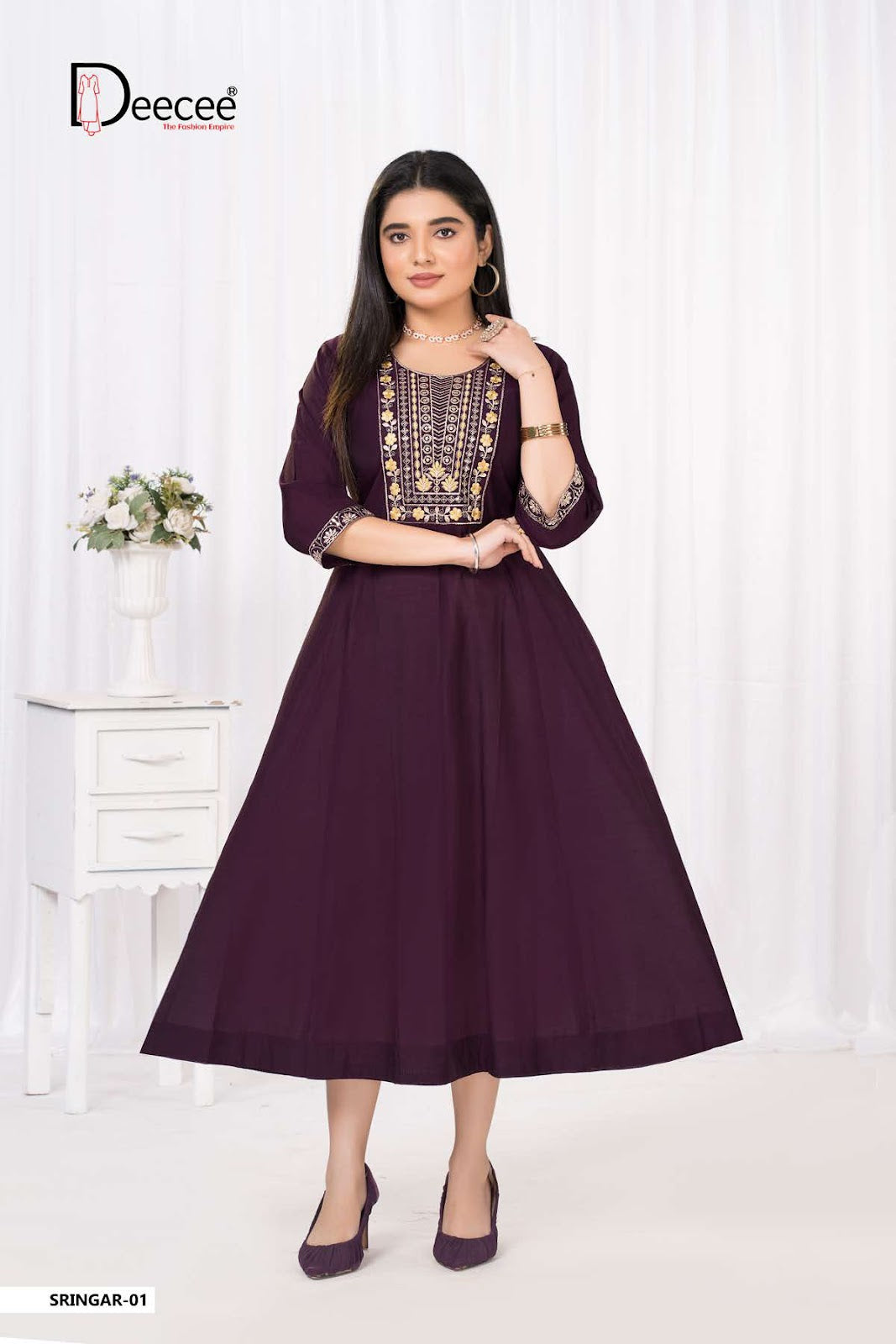 Sringar Deecee Roman Silk Anarkali Kurtis Wholesale