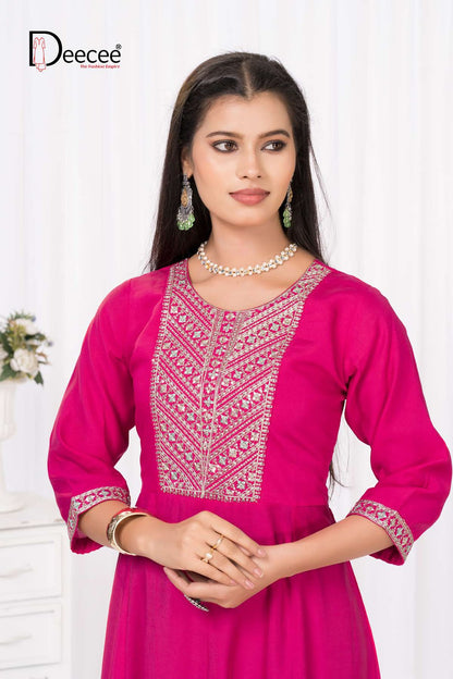 Sringar Deecee Roman Silk Anarkali Kurtis Wholesale