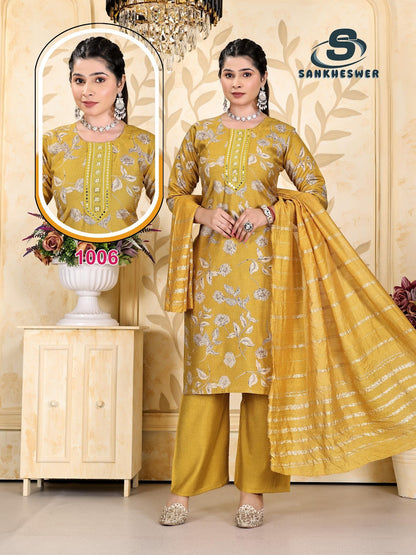 Sringar Vol 1 Sankheswer Viscose Readymade Plazzo Style Suits Exporter