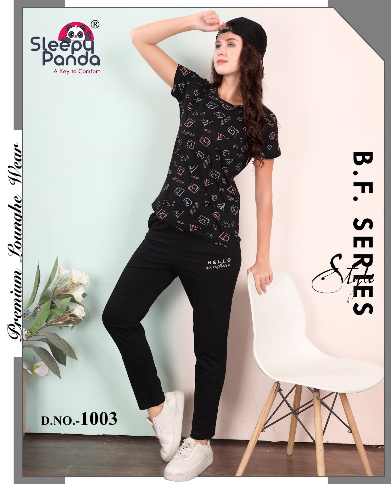 Srinidhi 1 Sleepy Panda Hosiery Cotton Pyjama Night Suits Exporter Ahmedabad