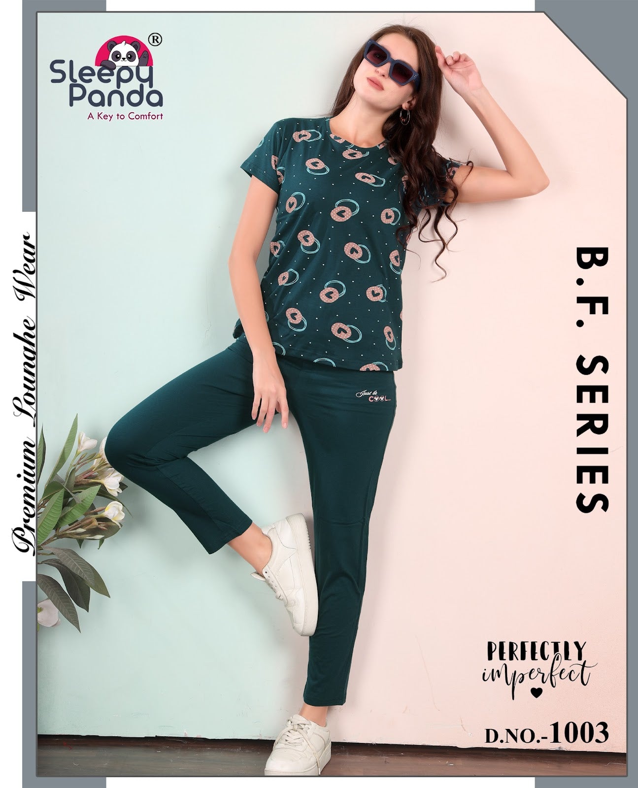 Srinidhi 2 Sleepy Panda Hosiery Cotton Pyjama Night Suits Wholesale Price