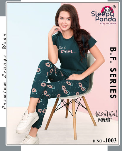 Srinidhi 3 Sleepy Panda Hosiery Cotton Pyjama Night Suits Manufacturer Gujarat