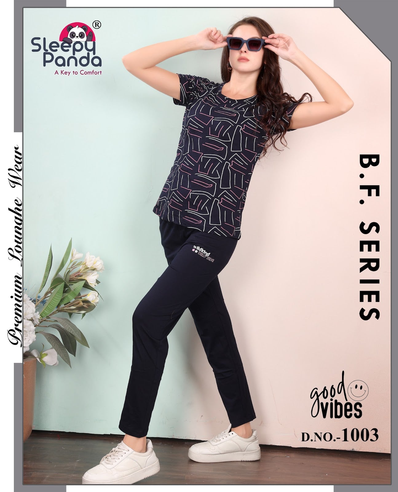 Srinidhi 3 Sleepy Panda Hosiery Cotton Pyjama Night Suits Manufacturer Gujarat