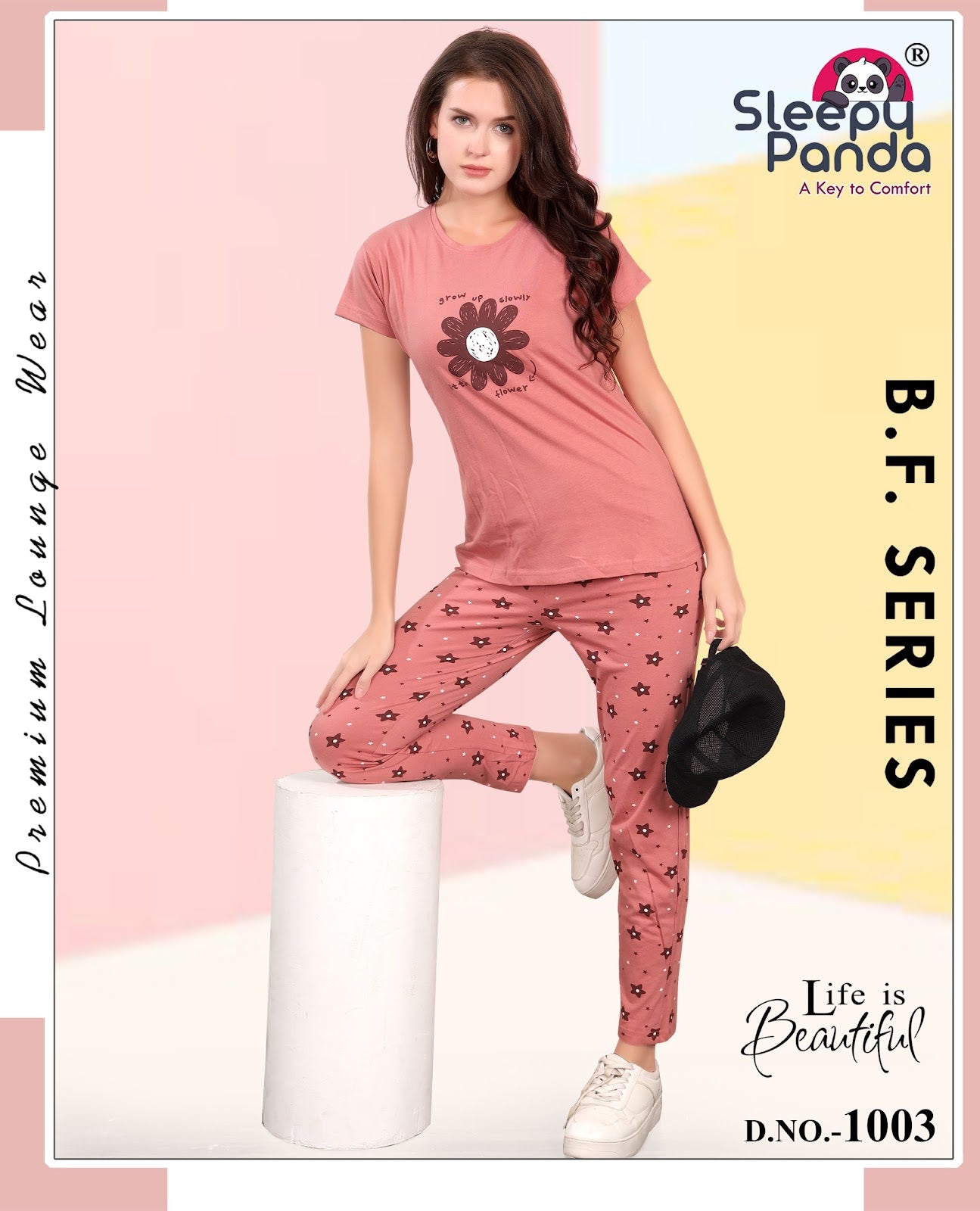 Srinidhi 3 Sleepy Panda Hosiery Cotton Pyjama Night Suits Manufacturer Gujarat