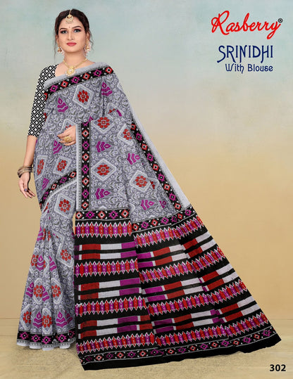 Srinidhi Rasberry Cotton Sarees Exporter Ahmedabad
