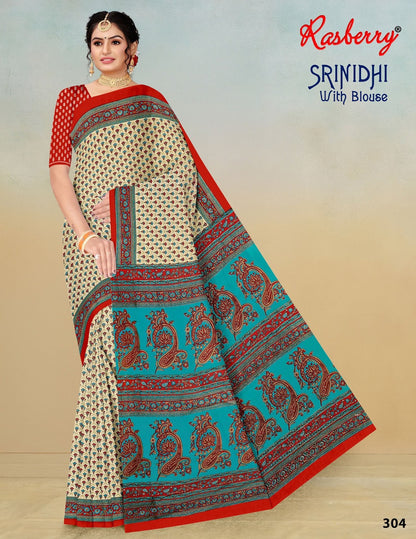 Srinidhi Rasberry Cotton Sarees Exporter Ahmedabad