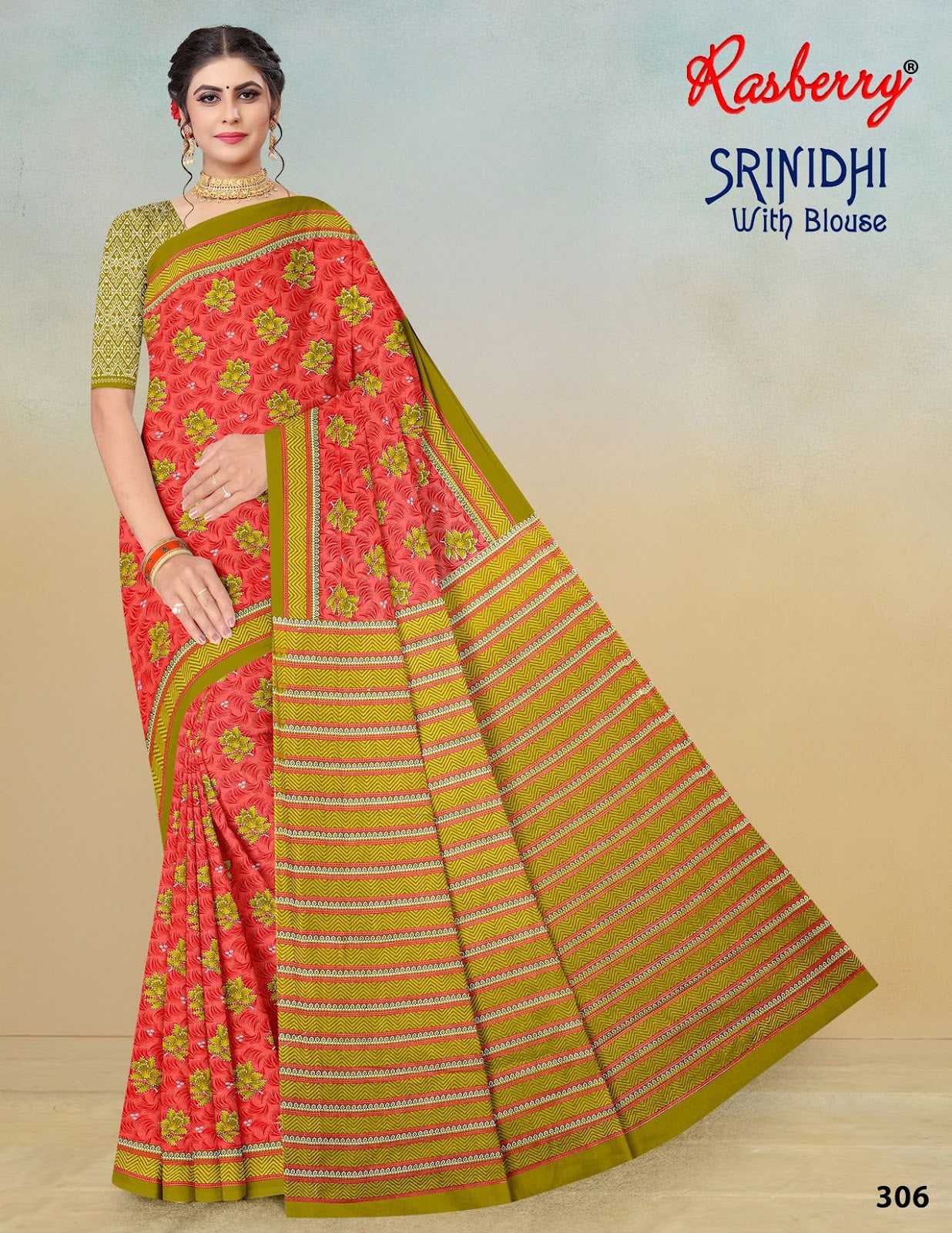 Srinidhi Rasberry Cotton Sarees Exporter Ahmedabad
