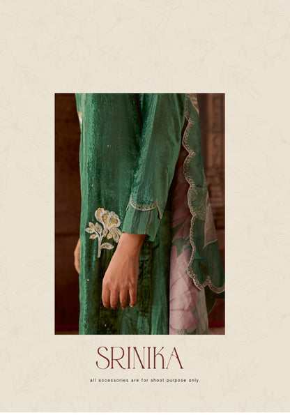 Srinika Sahiba Pure Viscose Velvet Suits Wholesale Price
