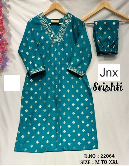 Srishti Jnx Vertican Kurti Pant Set Wholesaler Ahmedabad