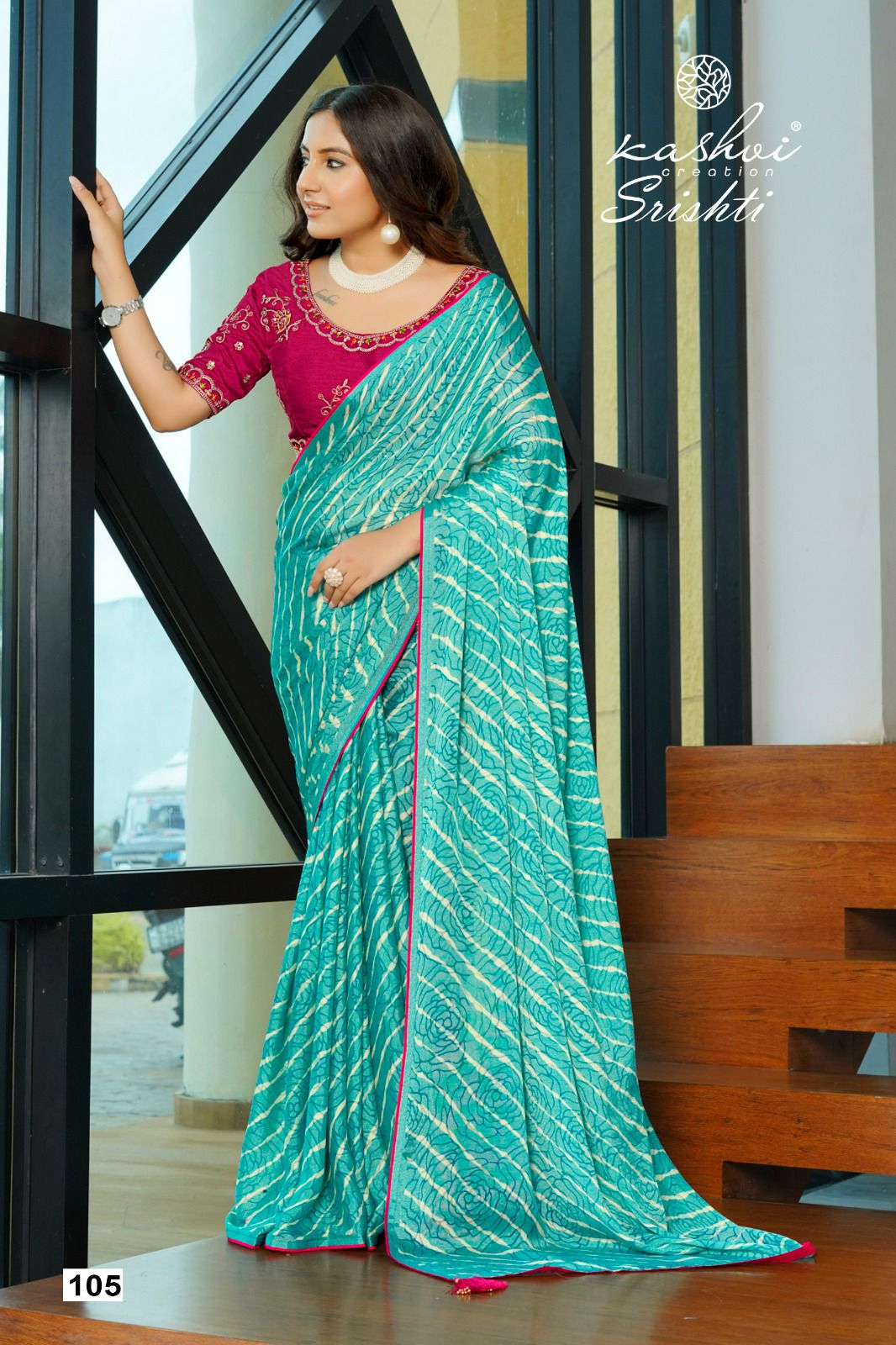 Srishti Kashvi Creation Dull Moss Sarees Wholesale Price