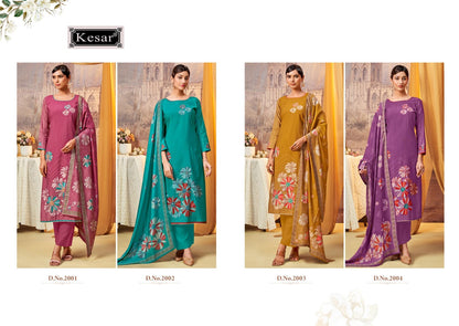 Srishti Kesar Soft Silk Pashmina Suits Exporter Gujarat