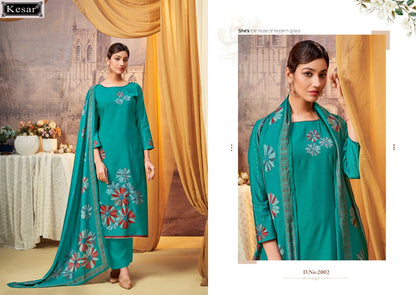 Srishti Kesar Soft Silk Pashmina Suits Exporter Gujarat