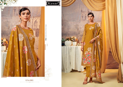 Srishti Kesar Soft Silk Pashmina Suits Exporter Gujarat