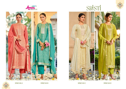 Sristi Avon Trendz Woven Pant Style Suits Exporter Ahmedabad