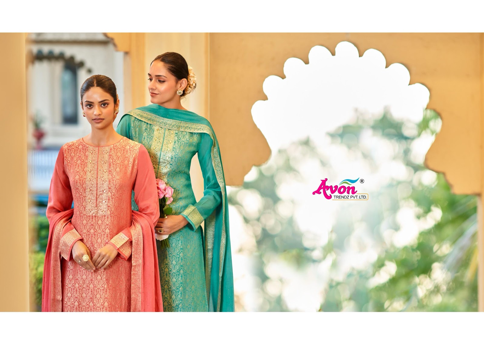 Sristi Avon Trendz Woven Pant Style Suits Exporter Ahmedabad