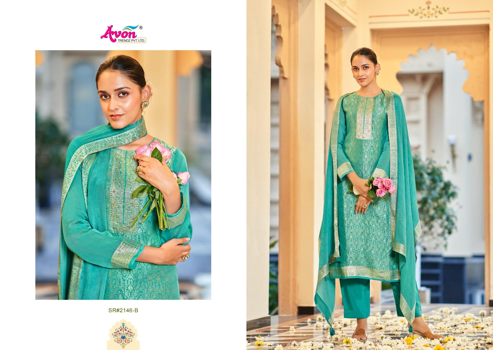 Sristi Avon Trendz Woven Pant Style Suits Exporter Ahmedabad