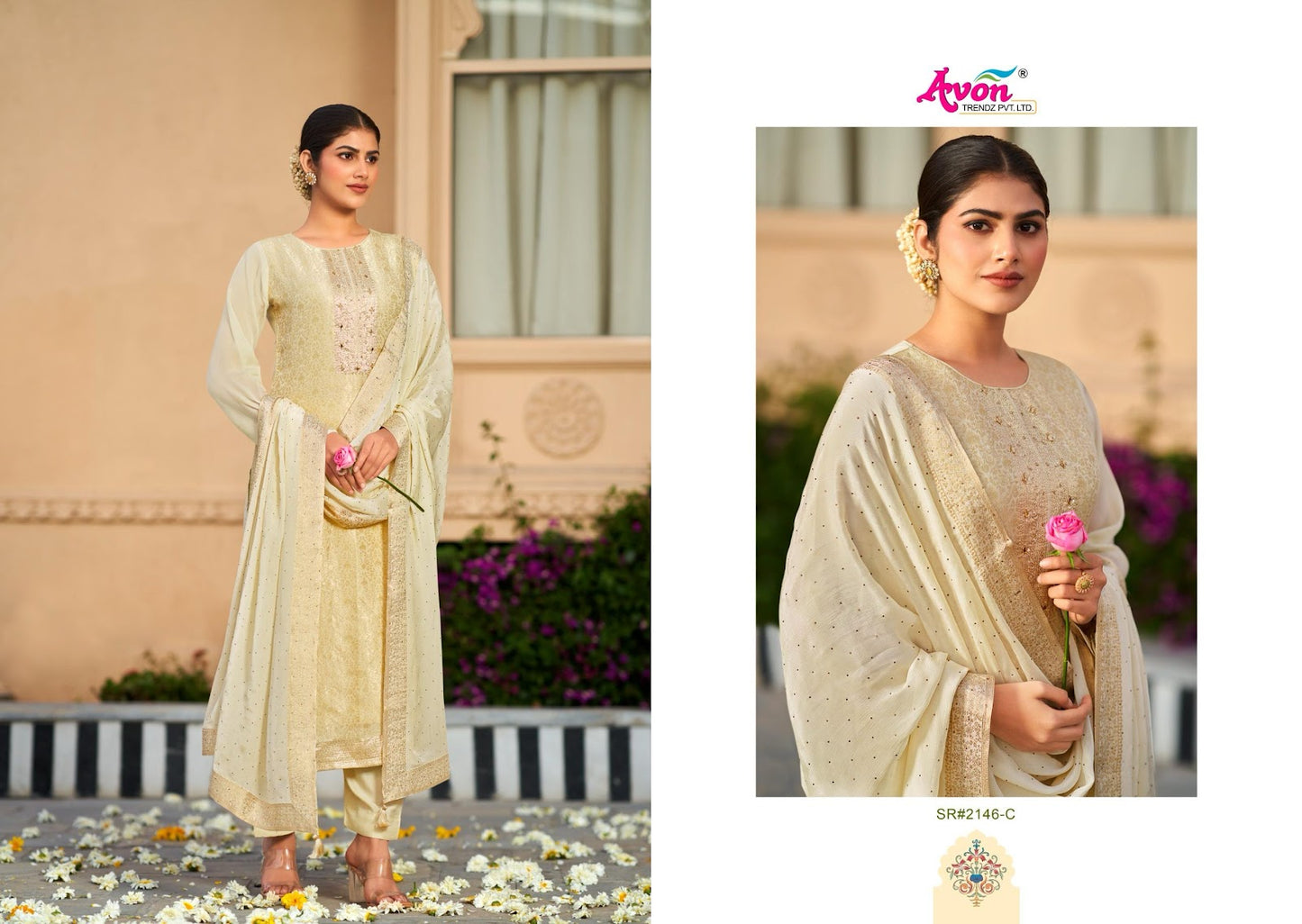 Sristi Avon Trendz Woven Pant Style Suits Exporter Ahmedabad