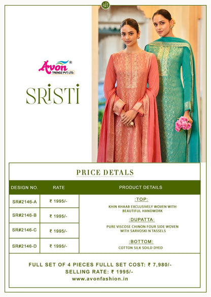 Sristi Avon Trendz Woven Pant Style Suits Exporter Ahmedabad
