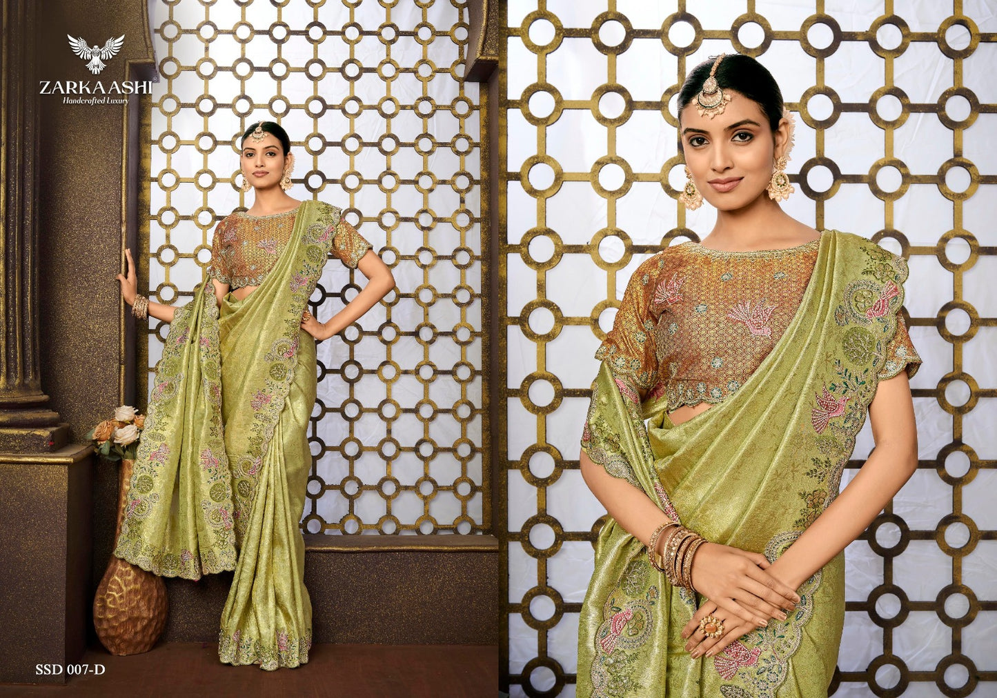 Srivali Zarkaashi Tissue Sarees Supplier India