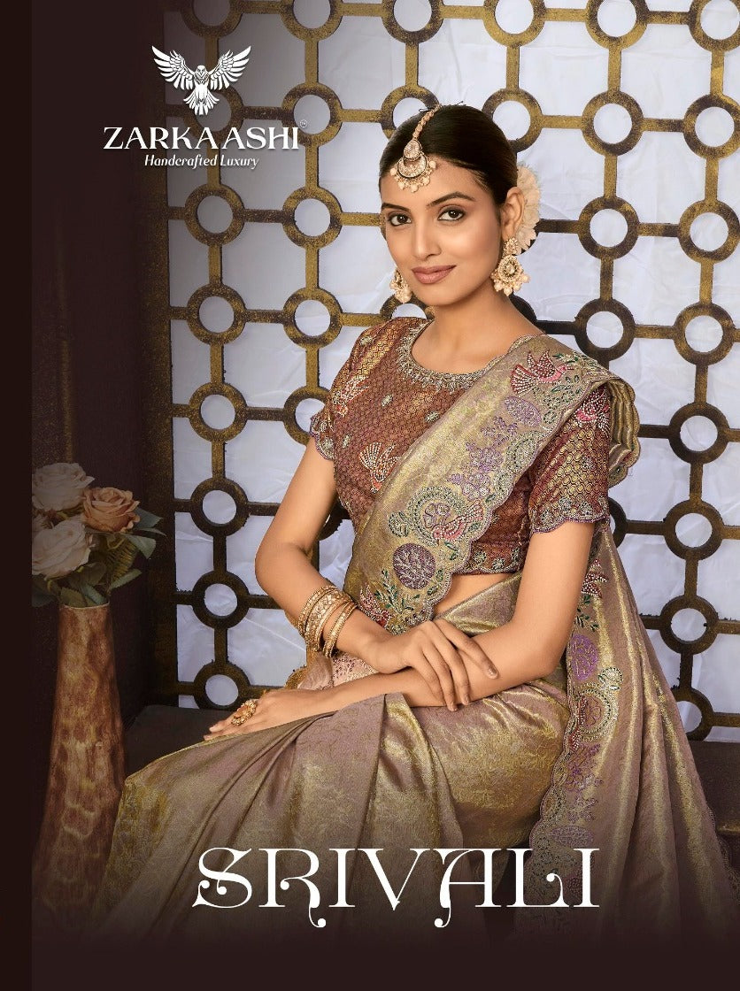 Srivali Zarkaashi Tissue Sarees Supplier India