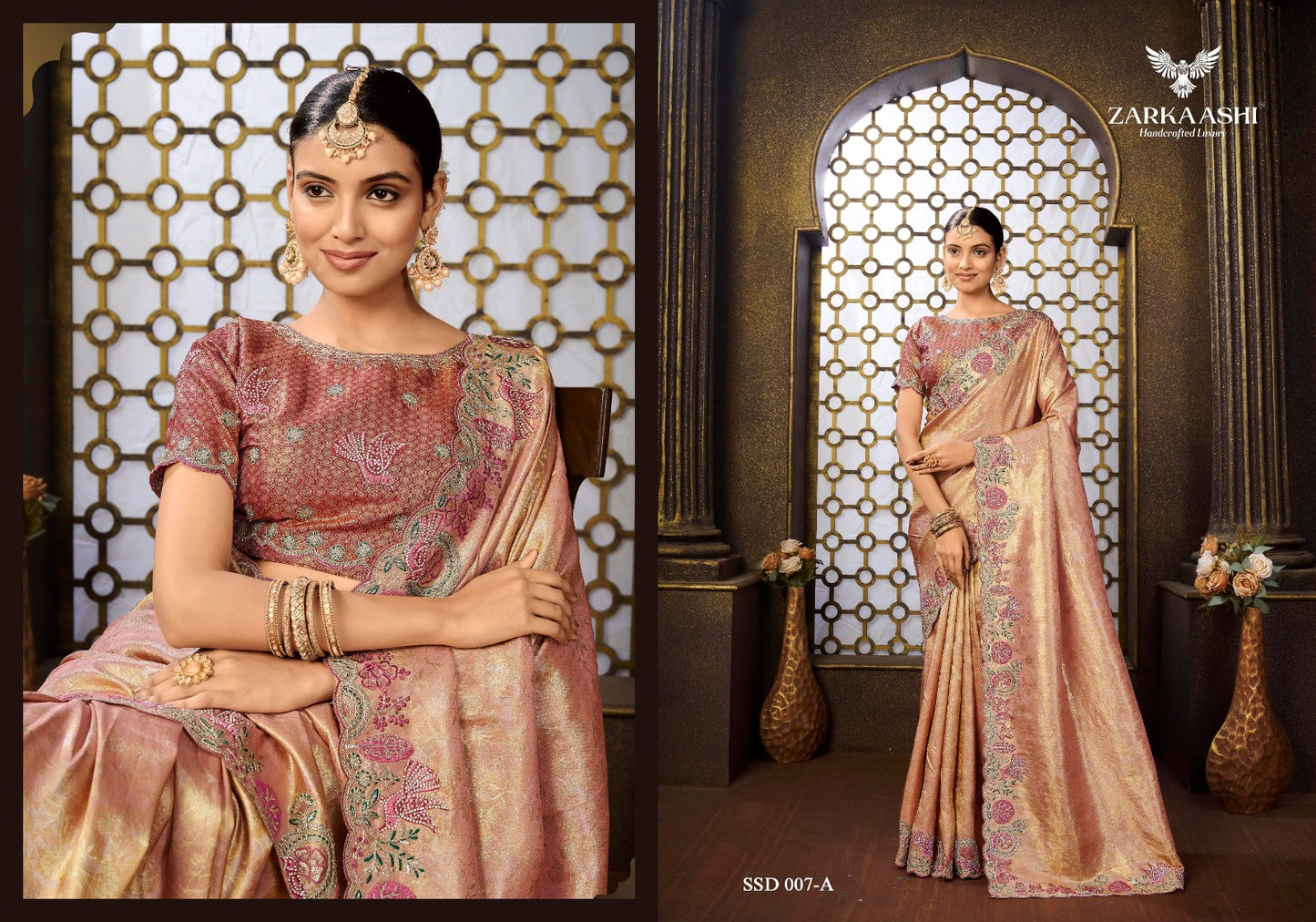 Srivali Zarkaashi Tissue Sarees Supplier India