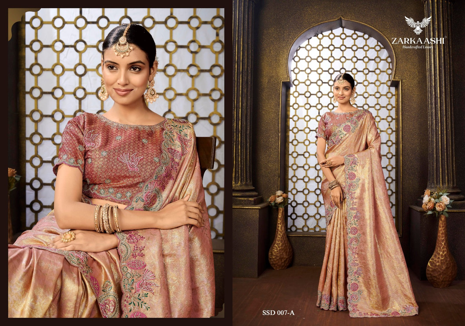 Srivali Zarkaashi Tissue Sarees Supplier India