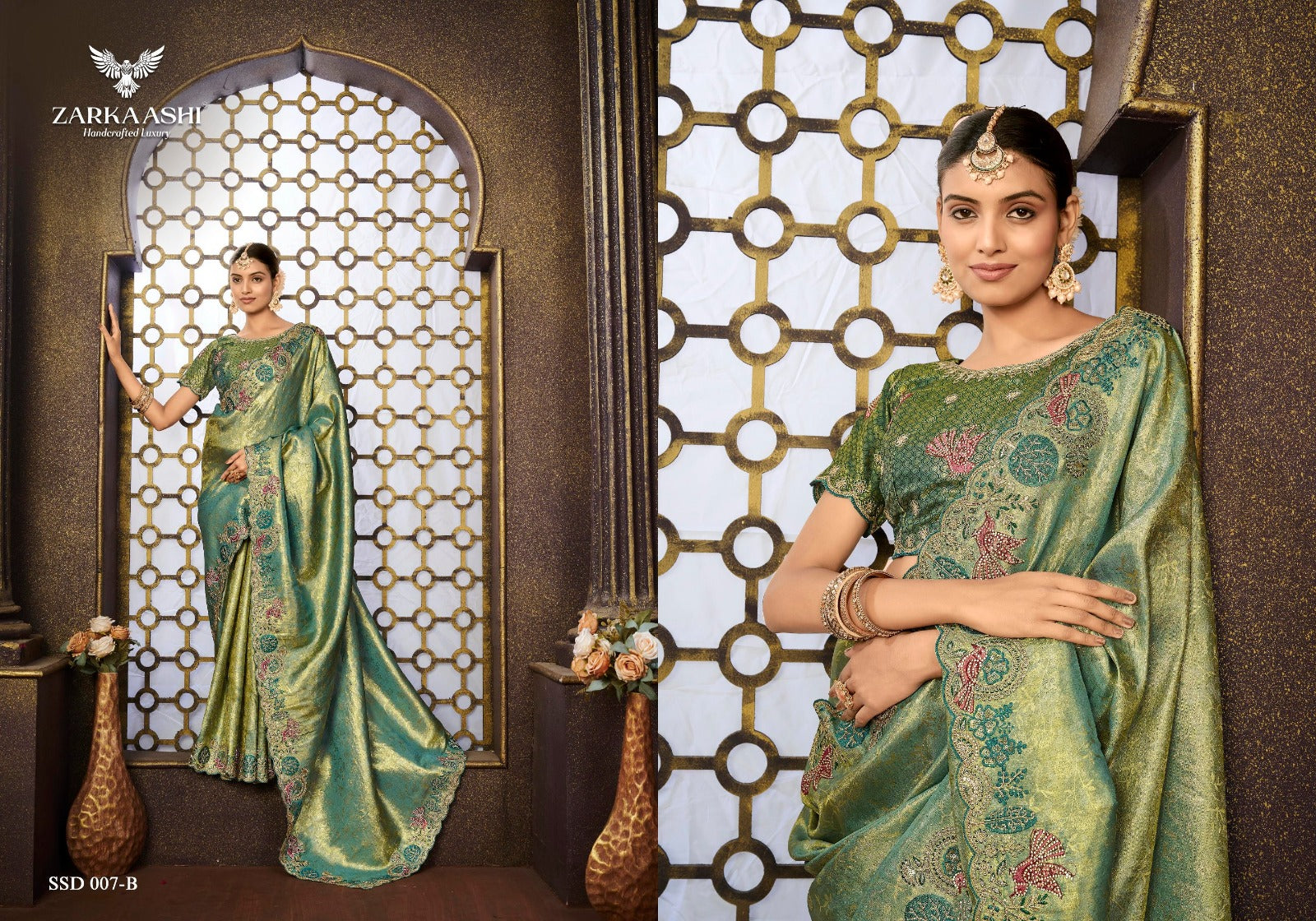 Srivali Zarkaashi Tissue Sarees Supplier India