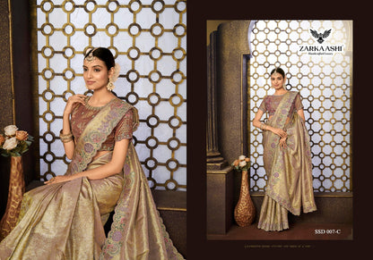 Srivali Zarkaashi Tissue Sarees Supplier India