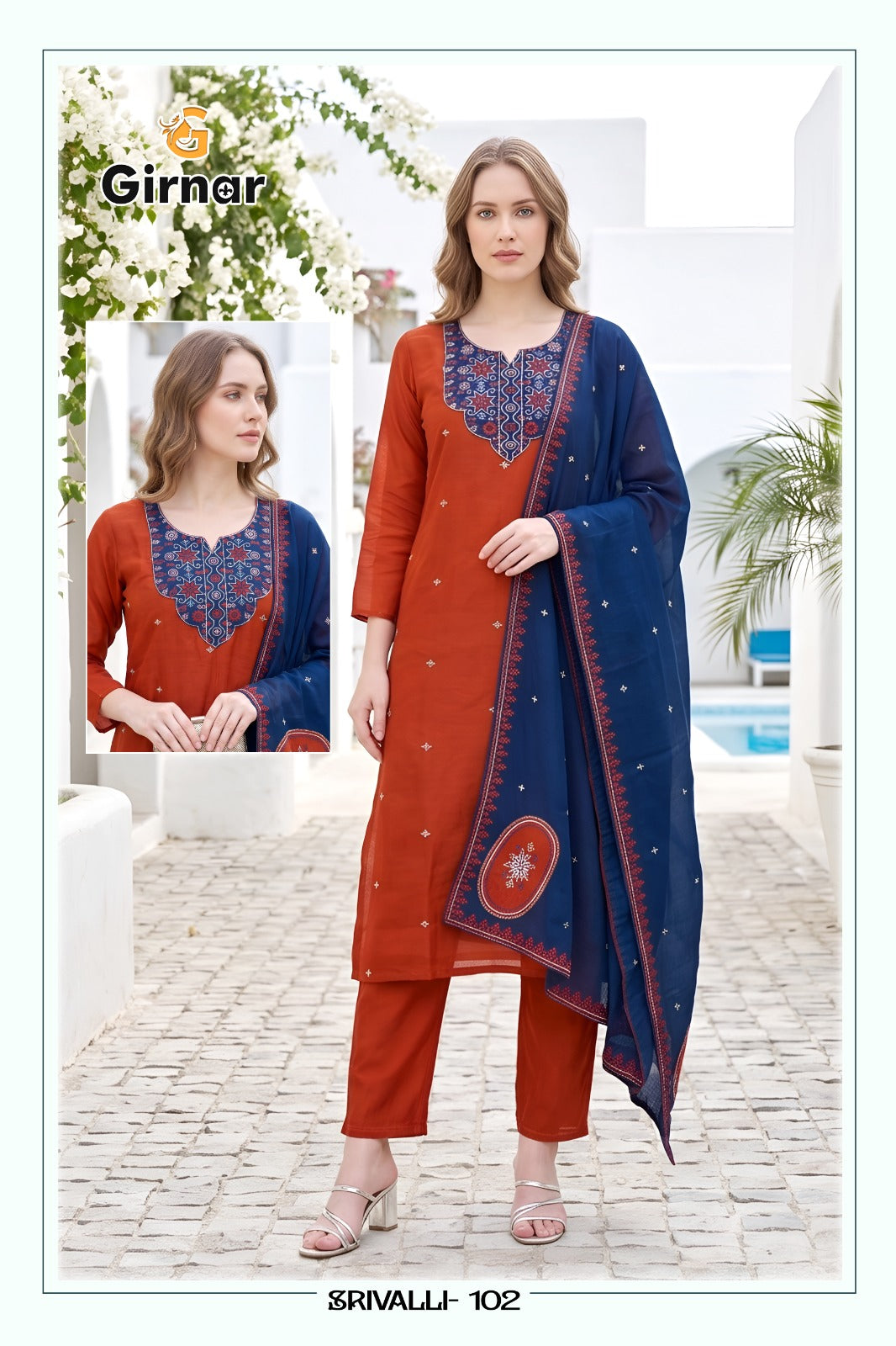 Srivalli Vol 1 Girnar Mal Chanderi Readymade Pant Style Suits Manufacturer Gujarat